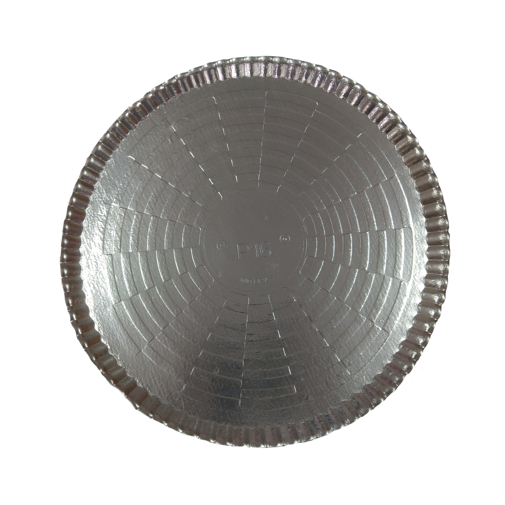 PRATOS DE PAPELÃO LAMINADOS PRATA – (LINHA P)